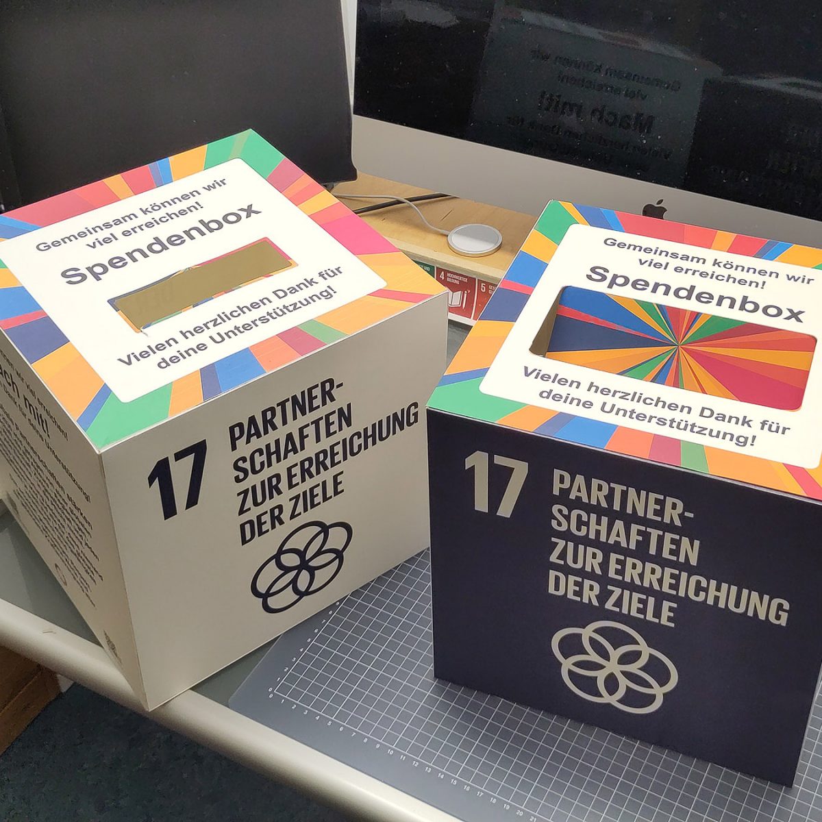 SDGs Spendenbox Papp W rfel Als Spendenbox F r Deine NGO 